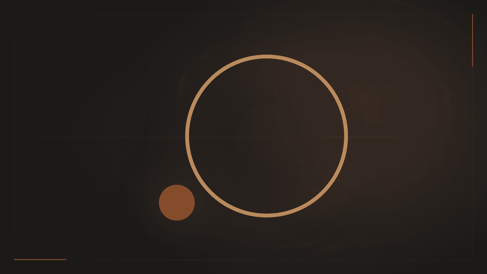A large open circle beside a much smaller filled dot, showing the gap in scale between what beginner investors focus on and what matters.