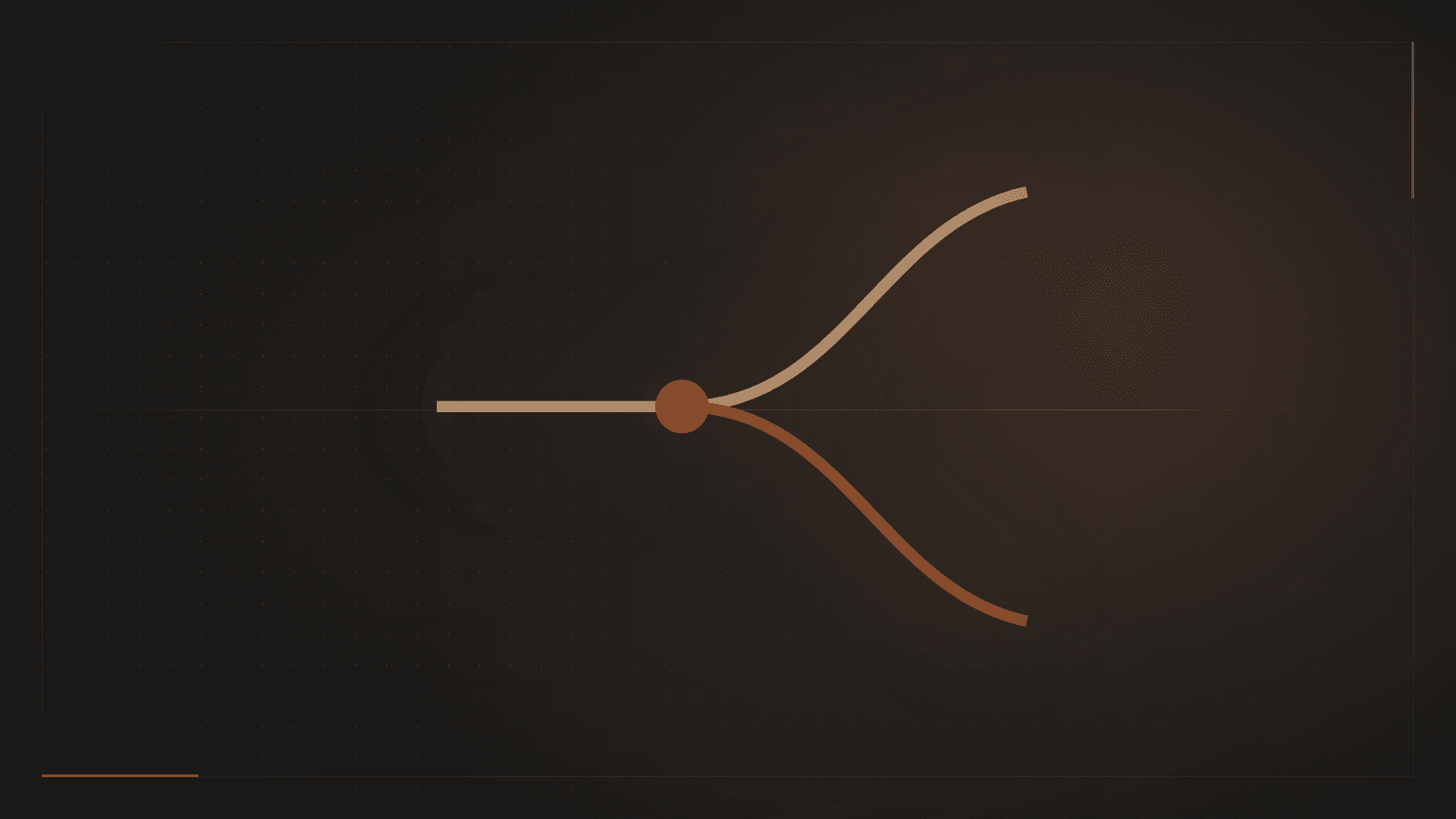 A single line dividing into two diverging paths, representing the choice between trading and investing on PSX.